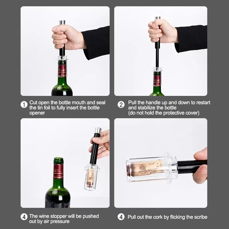פותחן בקבוק יין עם משאבה ואקום - תמונה 5